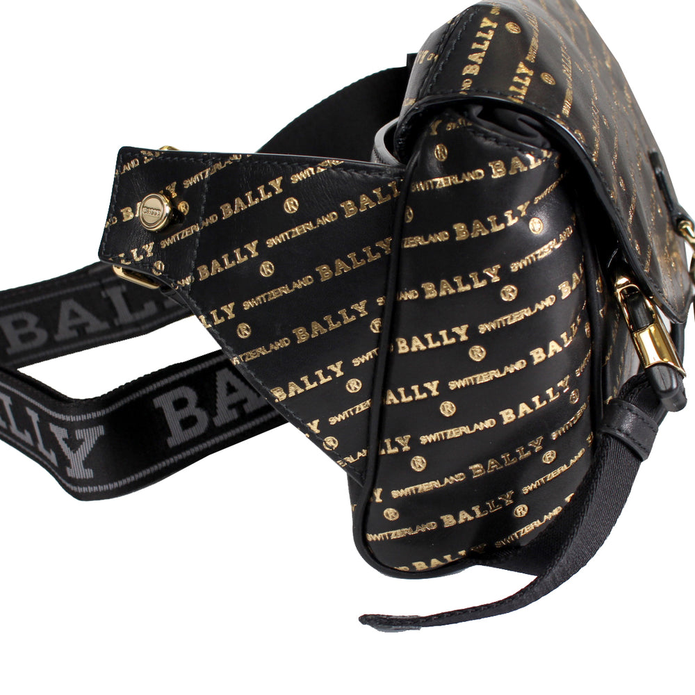 Men's Cage Sling Bag-Black and Gold