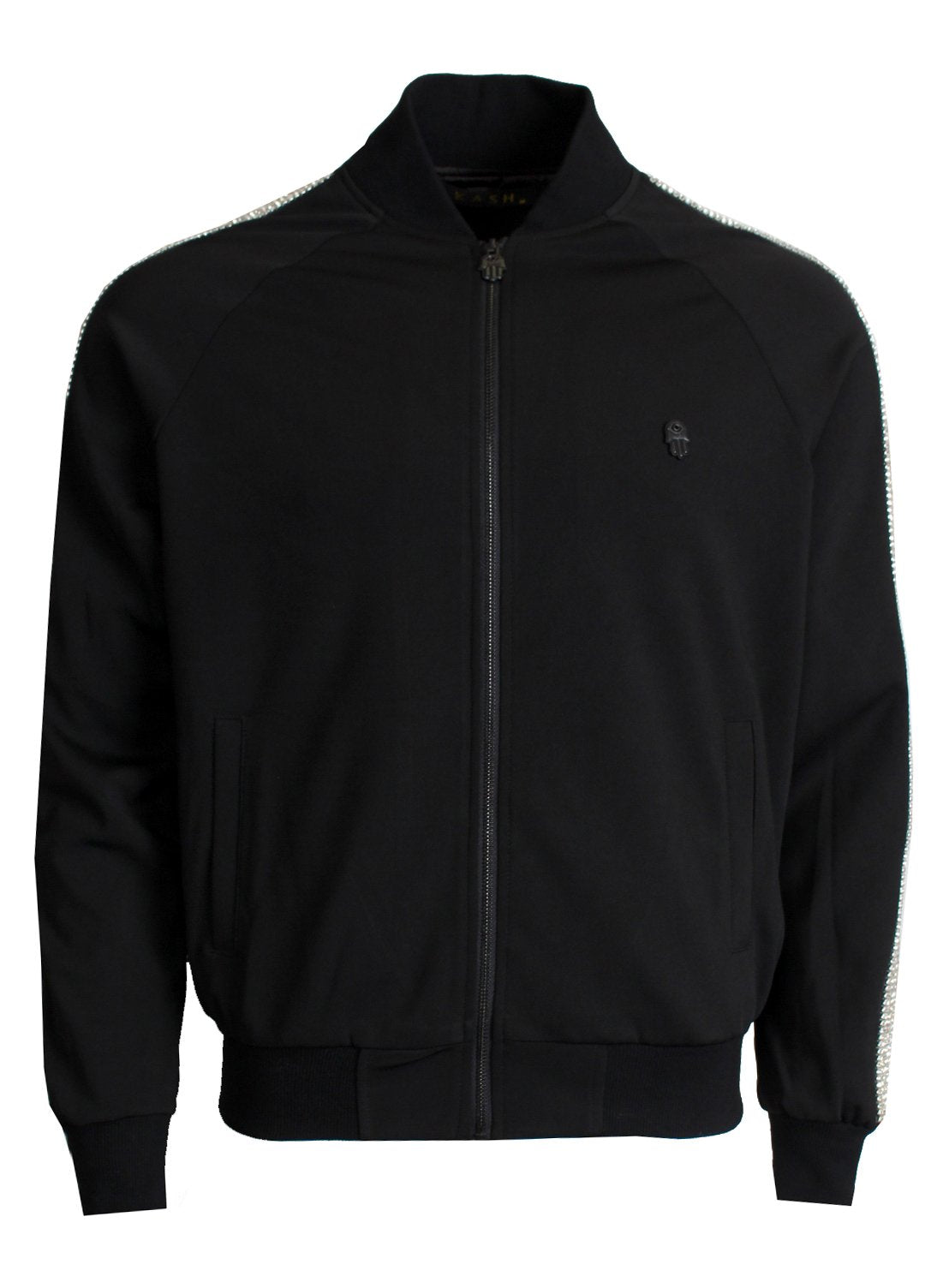 Kash Men's Shine Collection Jacket with Side Diamonds - Black – view 3 of 6