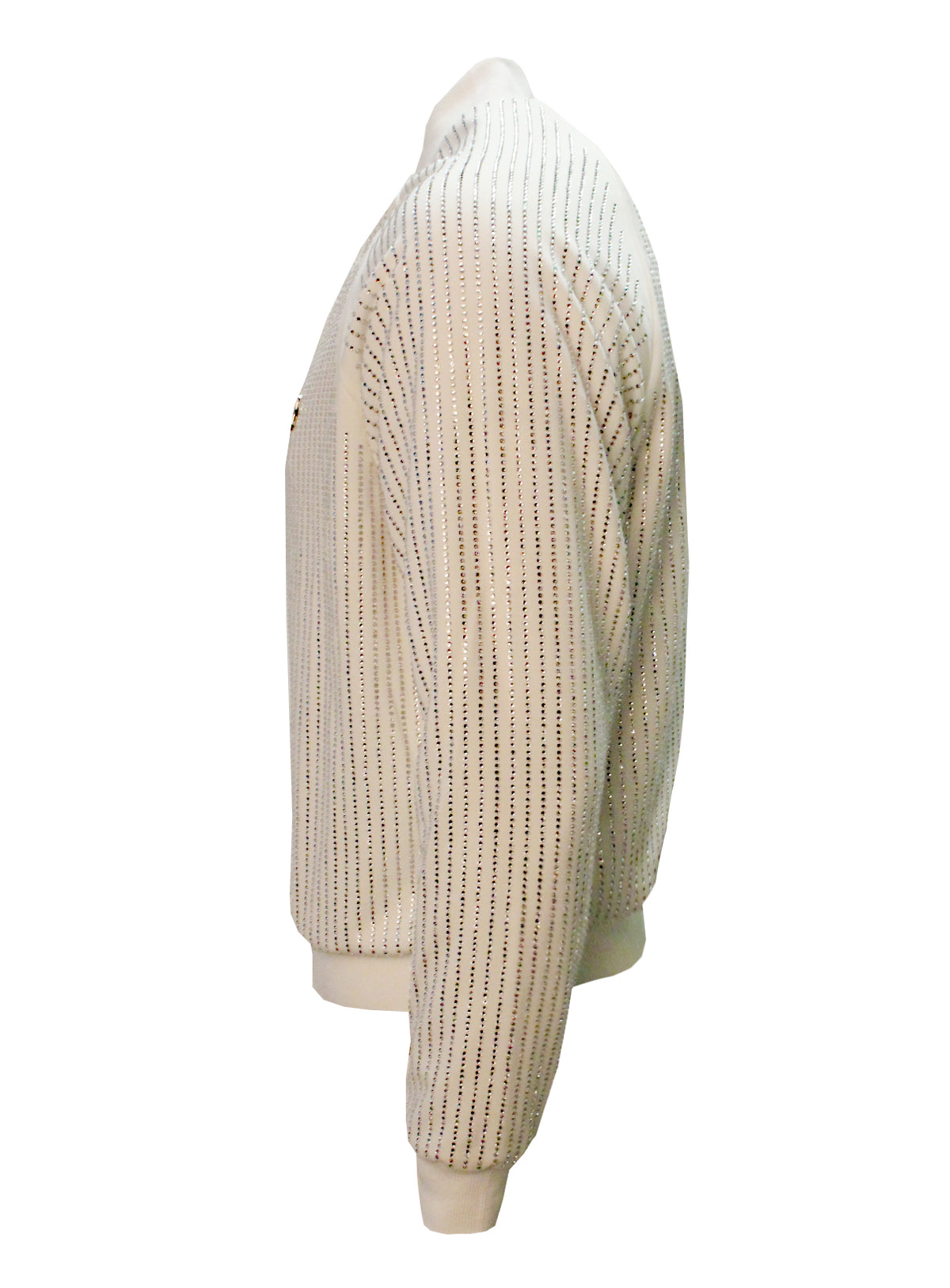 Men's Long Sleeve Diamond Jacket-White/Clear