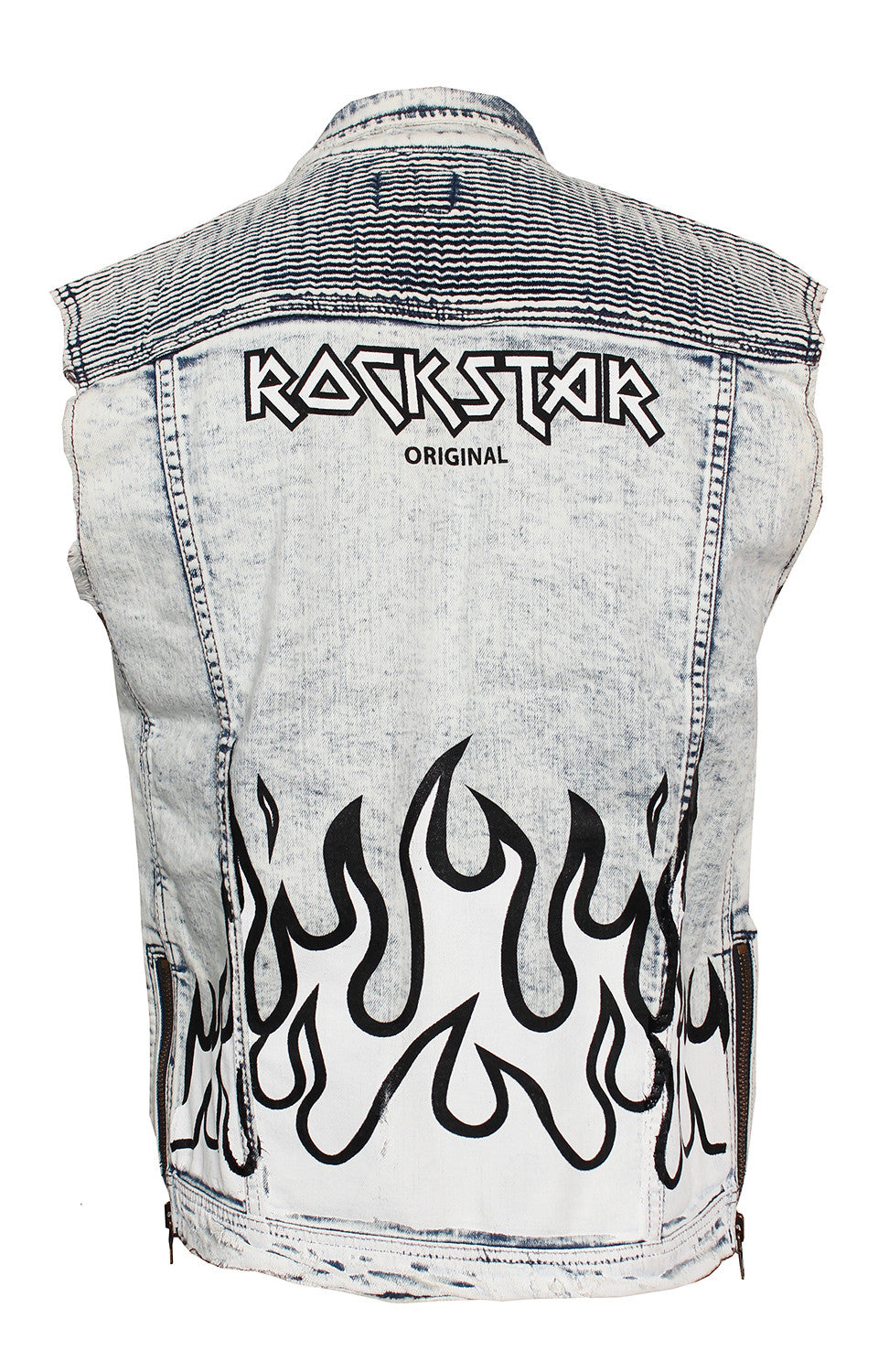 Rockstar Zane Cut Off Vest in bleach blue – view 2 of 2