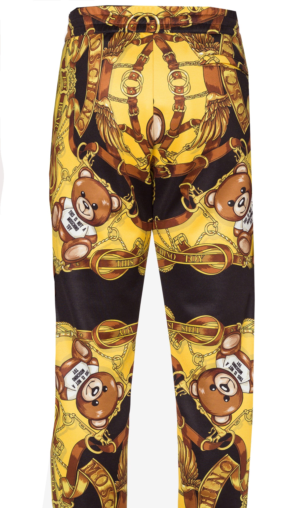 Moschino All Over Printed Pants - Black and Gold