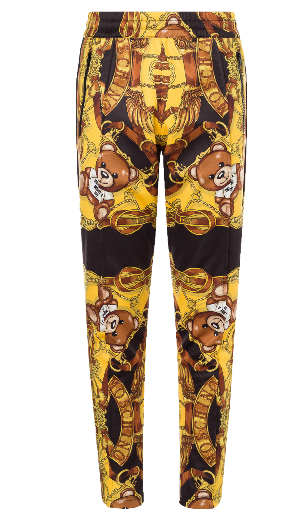 Moschino All Over Printed Pants - Black and Gold – view 1 of 2