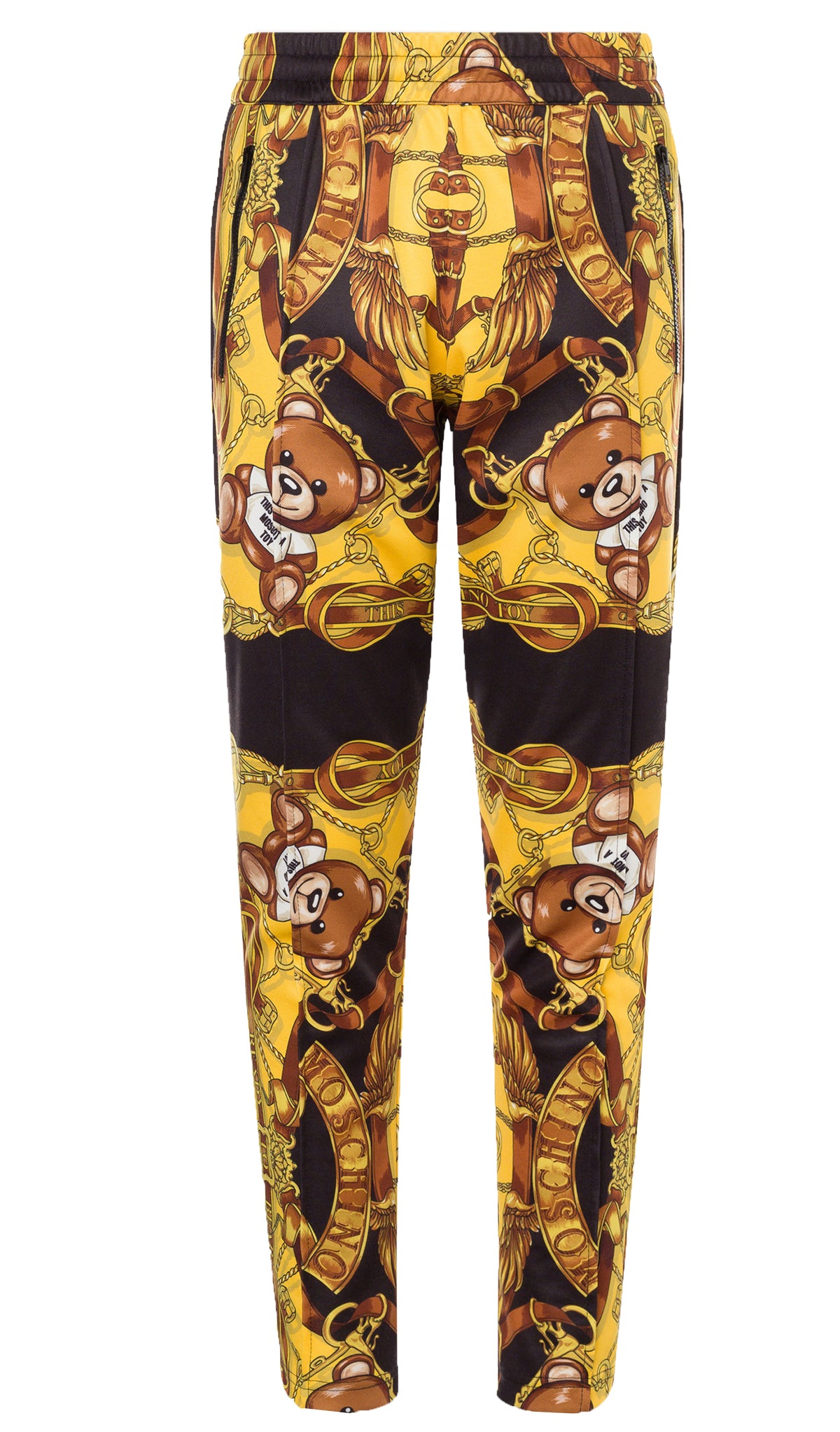 Moschino All Over Printed Pants - Black and Gold – view 1 of 2
