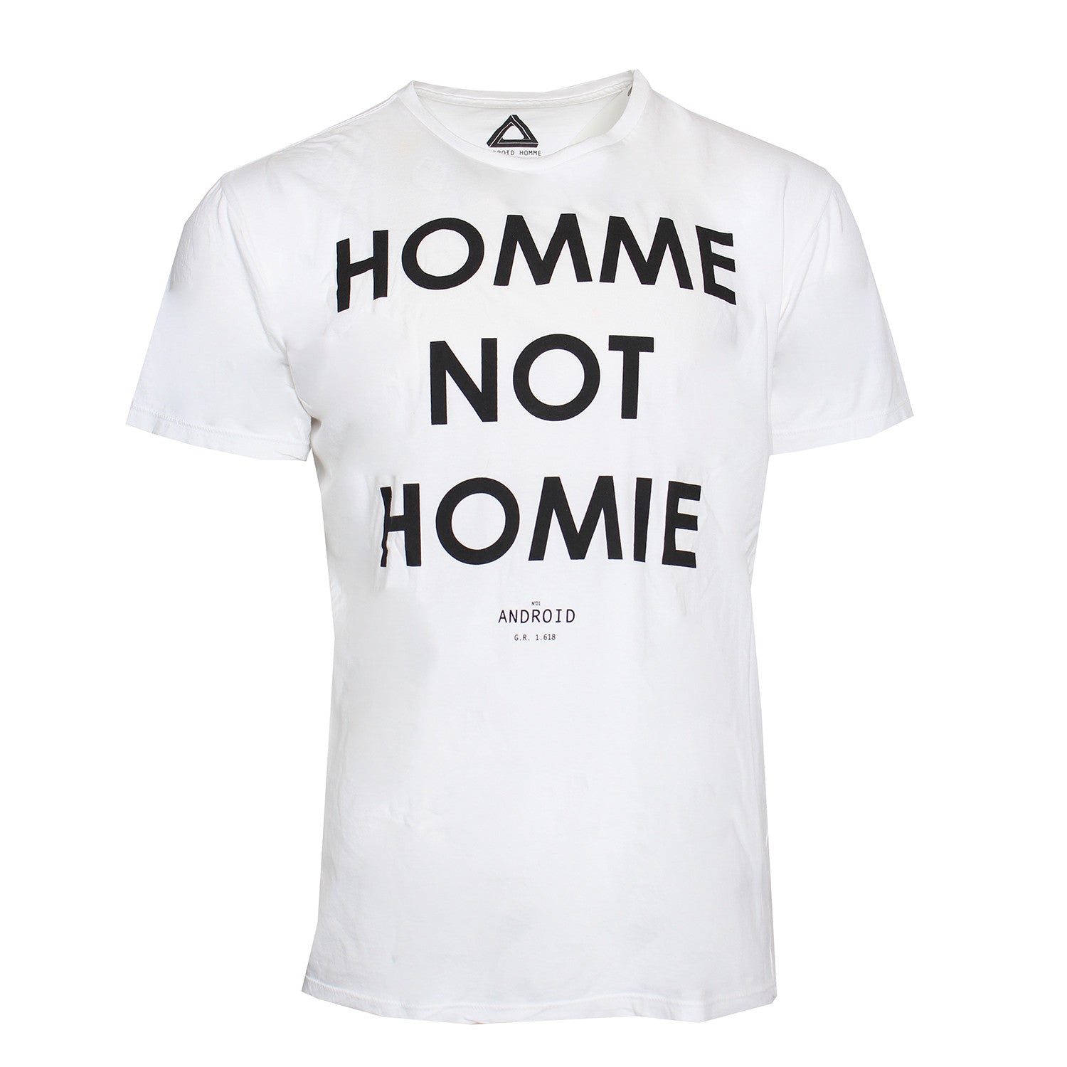 Android Homme Homie graphic tee in white