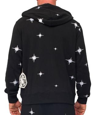 Men's Long Sleeve Stellar Hoodie-Black