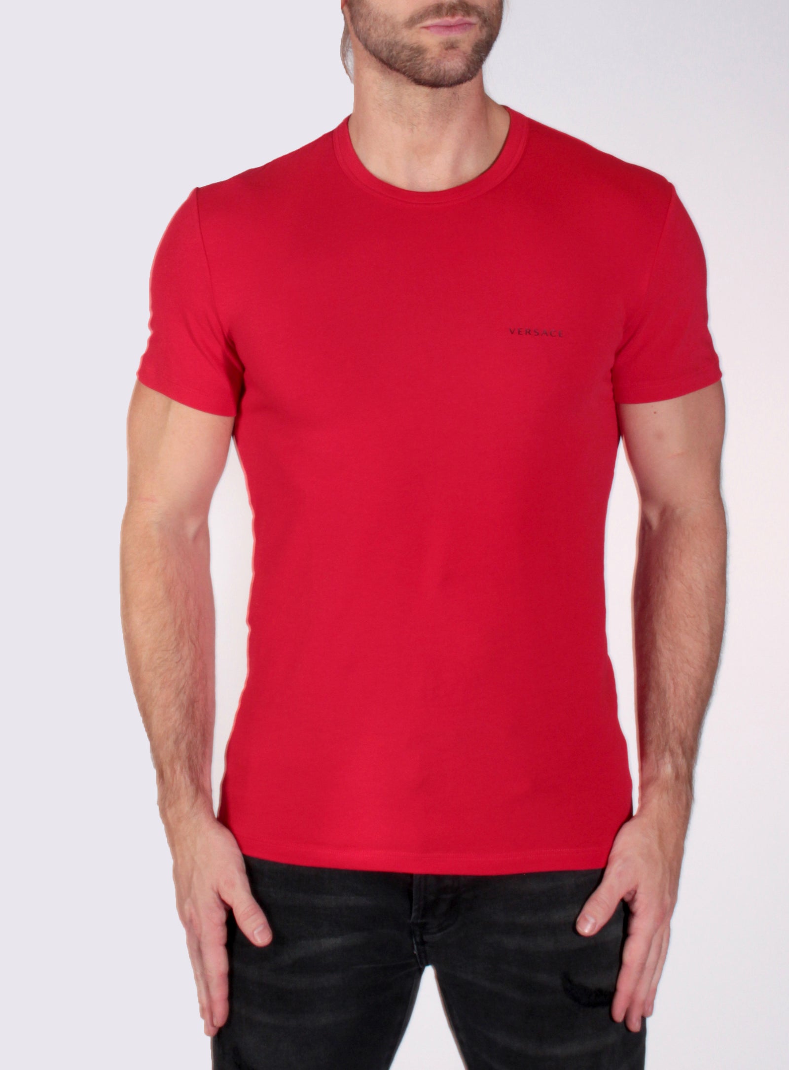 Versace Logo T-Shirt in Red – view 1 of 4