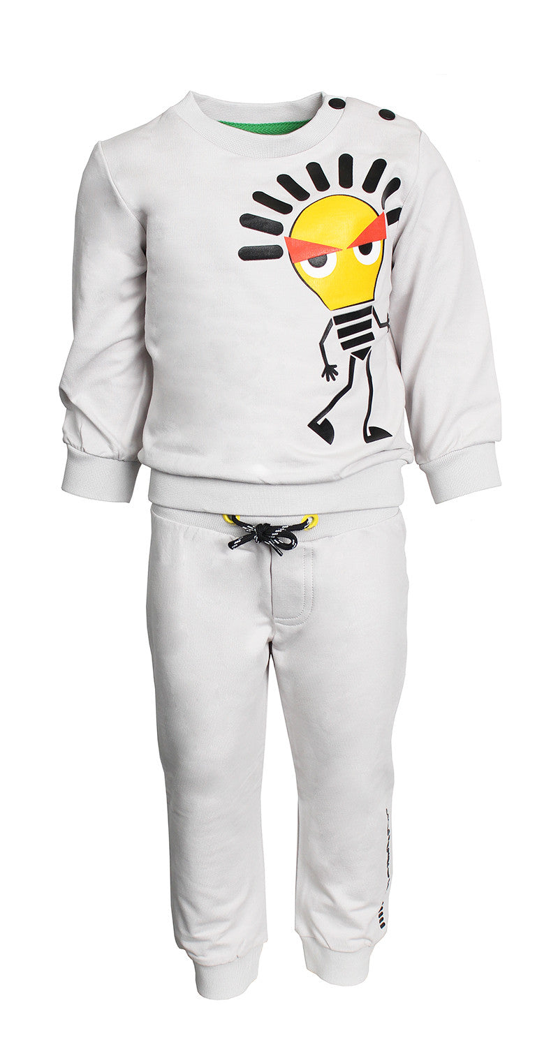 Baby Lightbulb Graphic Joggers (GREY)