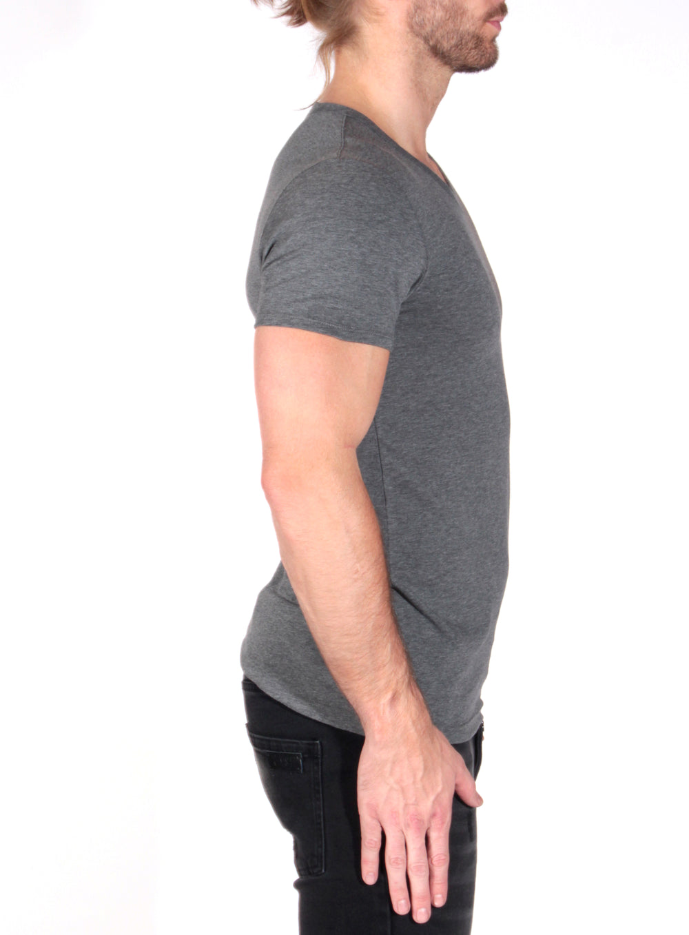 Versace Underwear V-Neck Tee - Grey