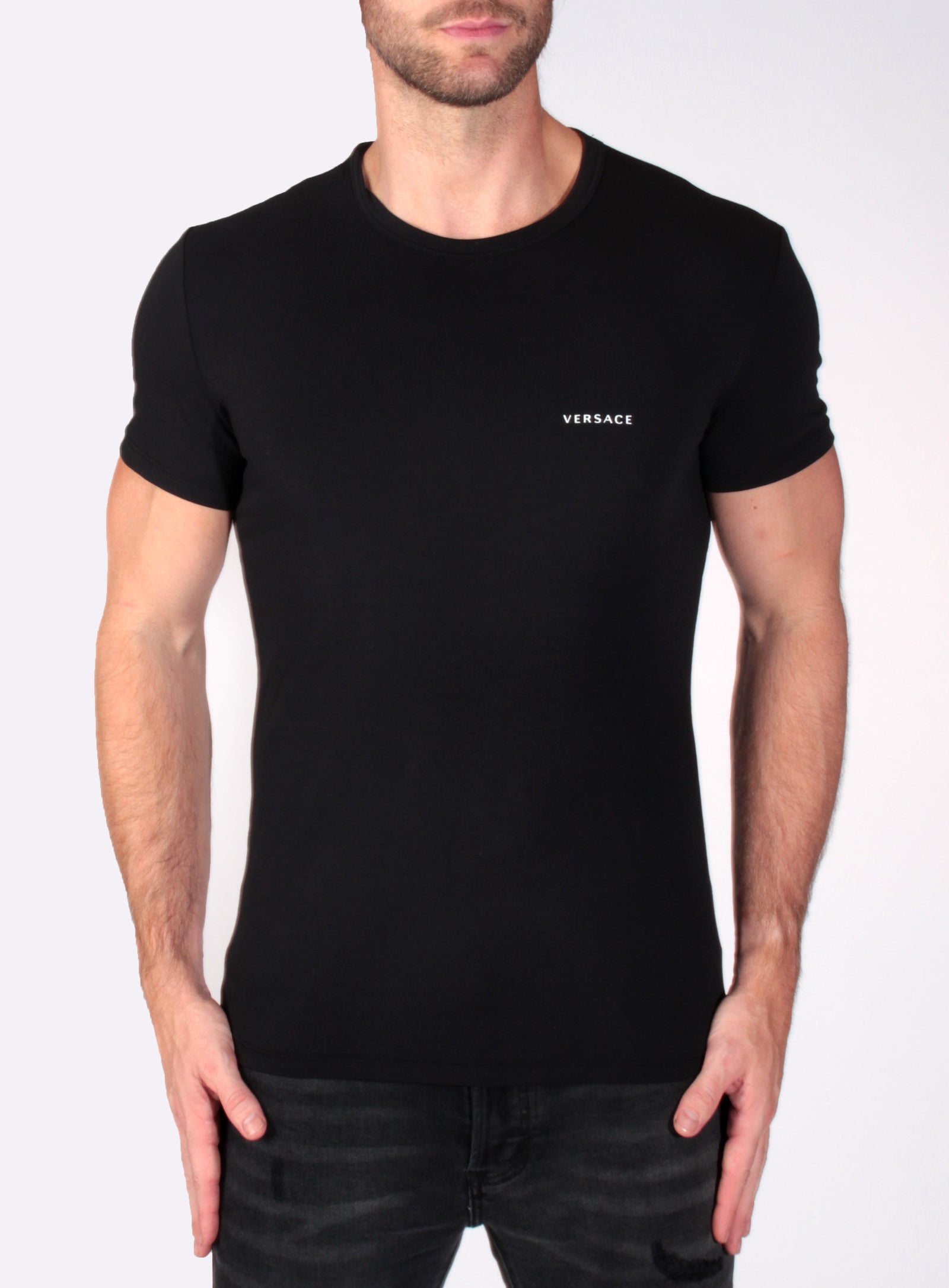 Versace Logo T-Shirt in black – view 1 of 4