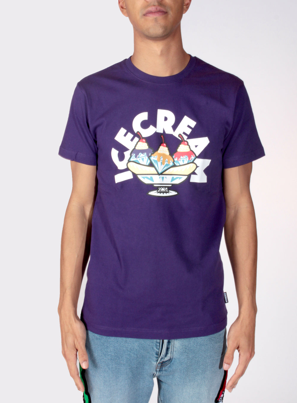Icecream Diamond Split SS Tee - Acai – view 1 of 3