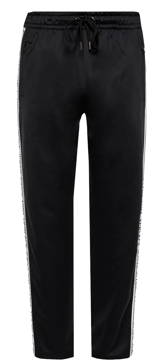 Versace Jeans Men's Side Logo Snap Joggers - Black – view 1 of 3