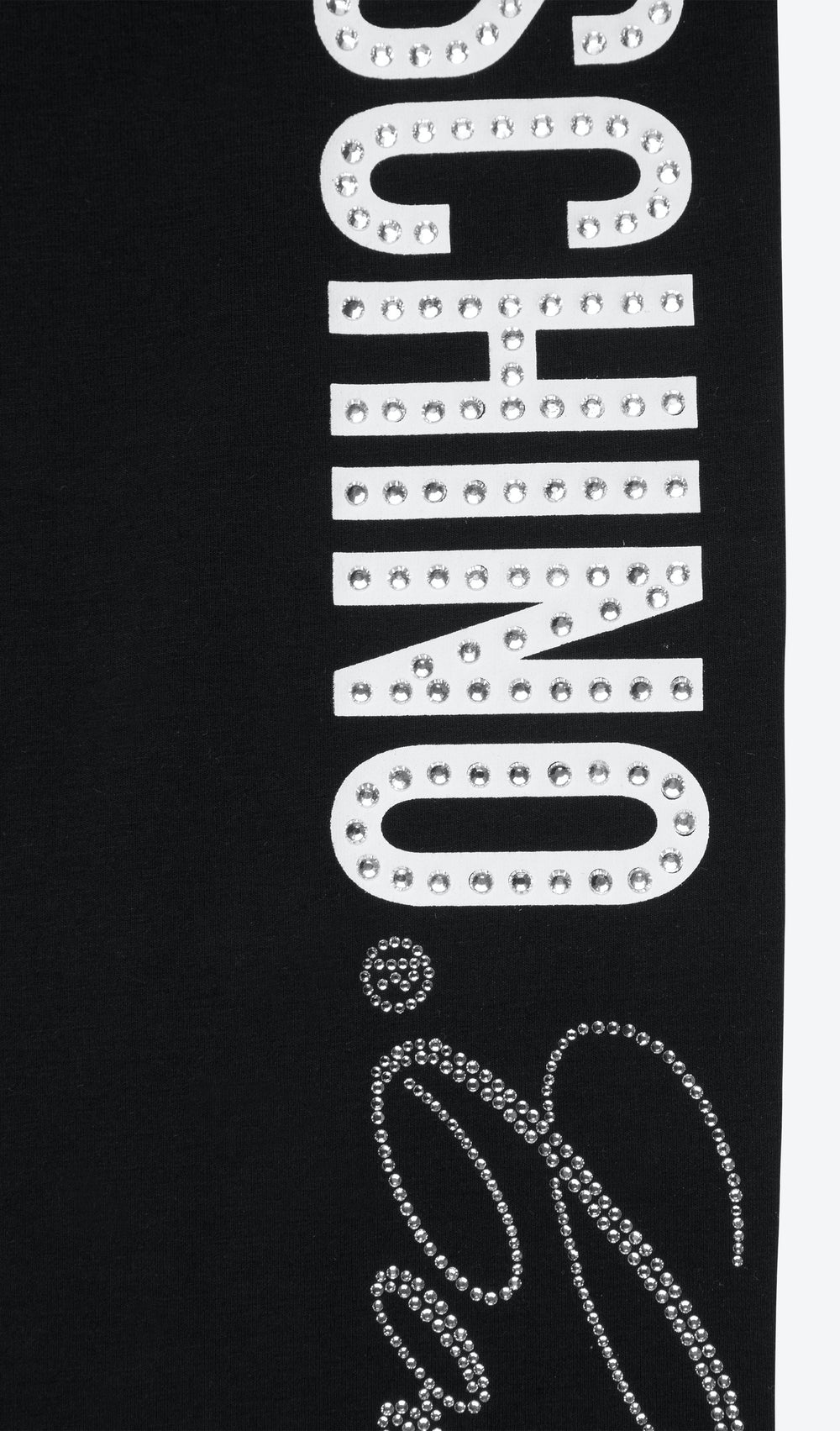 Girls Leggings With Rhinestones - Black
