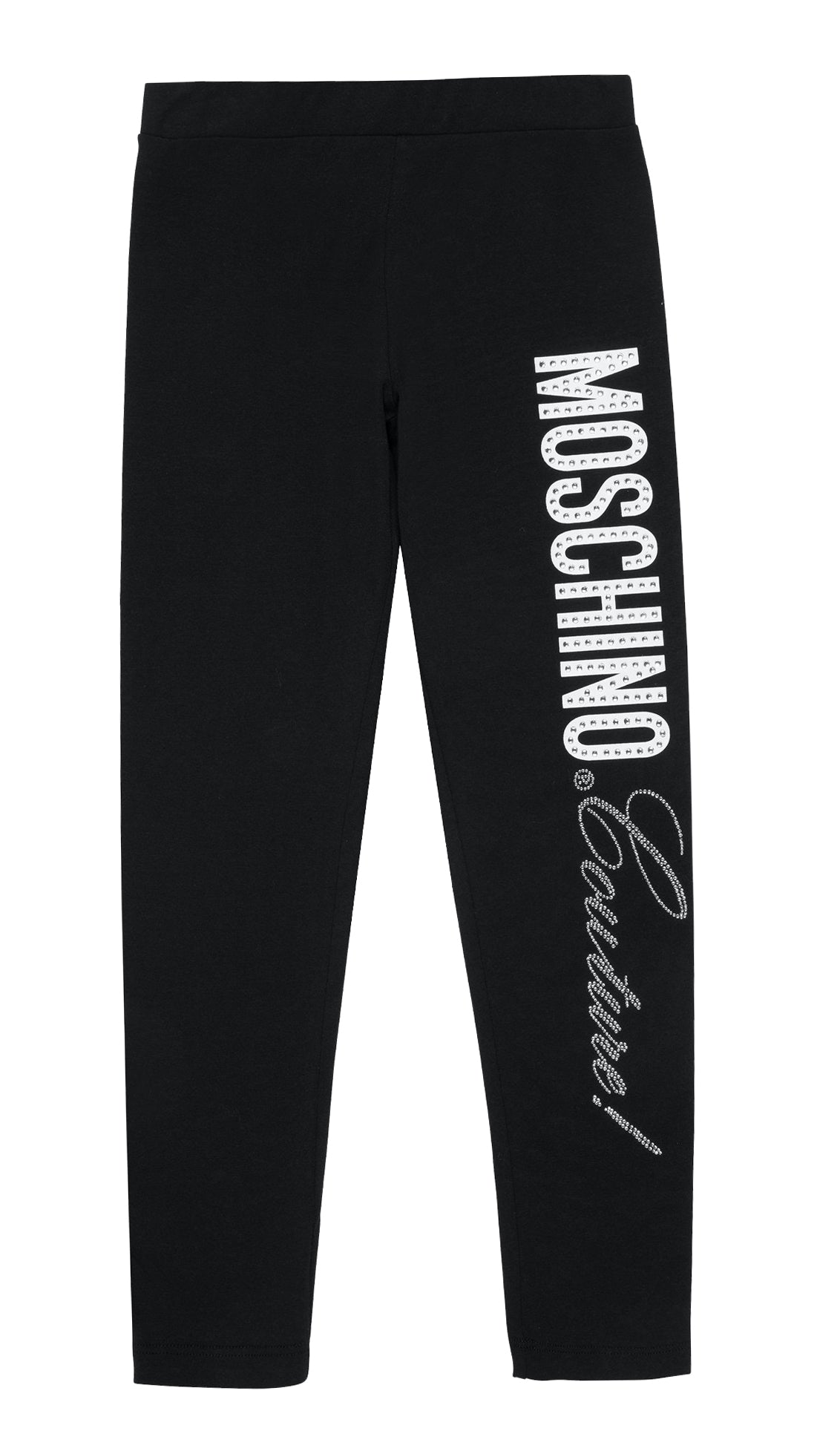 Girls Leggings With Rhinestones - Black
