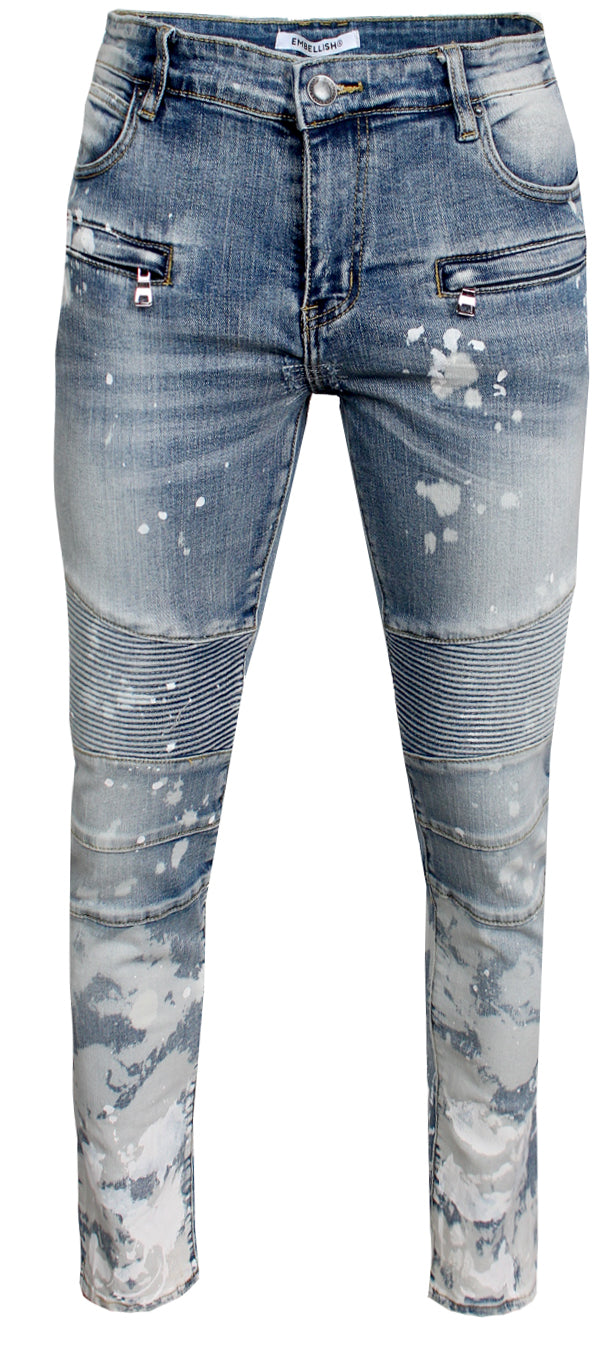 Men's Hopkins Biker Denim-Blue