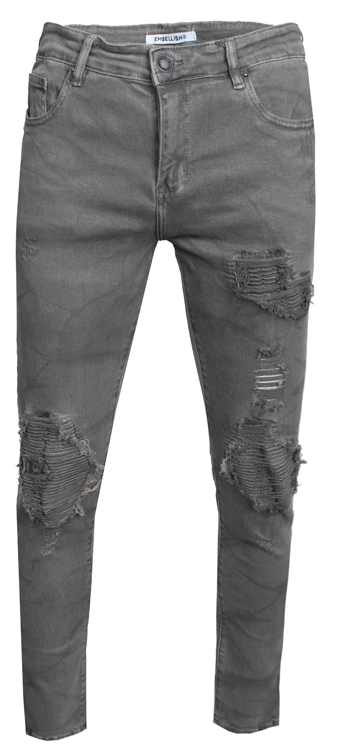 Men's Roberson Rip and Repair Denim-Grey
