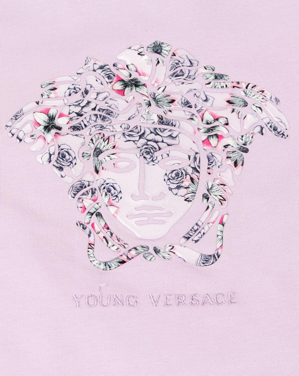 Young Versace Girls Long Sleeve Tee with Gel Floral in lilac – view 3 of 3