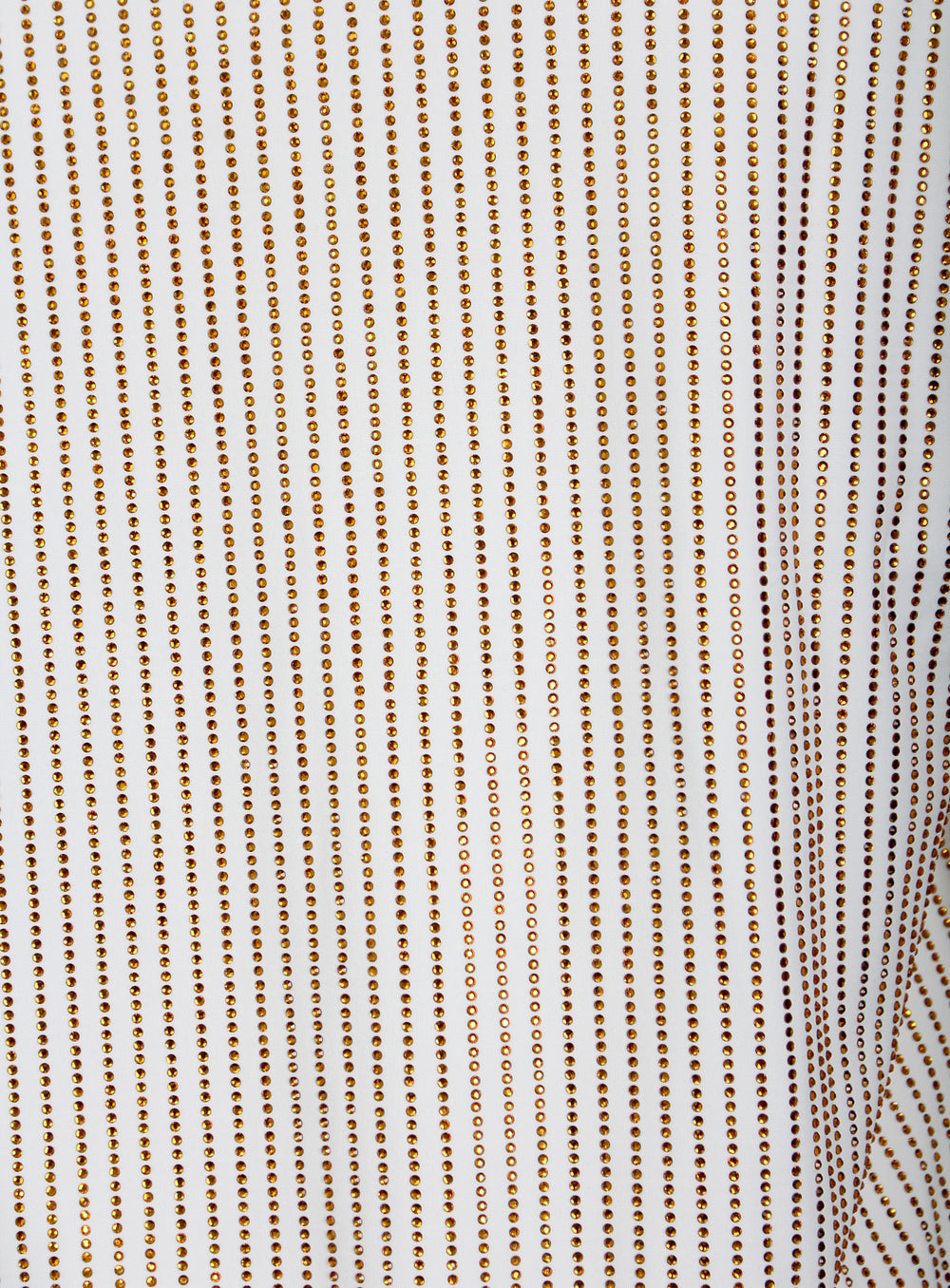 Men's Long Sleeve Gold Crystals Jacket-White/Gold