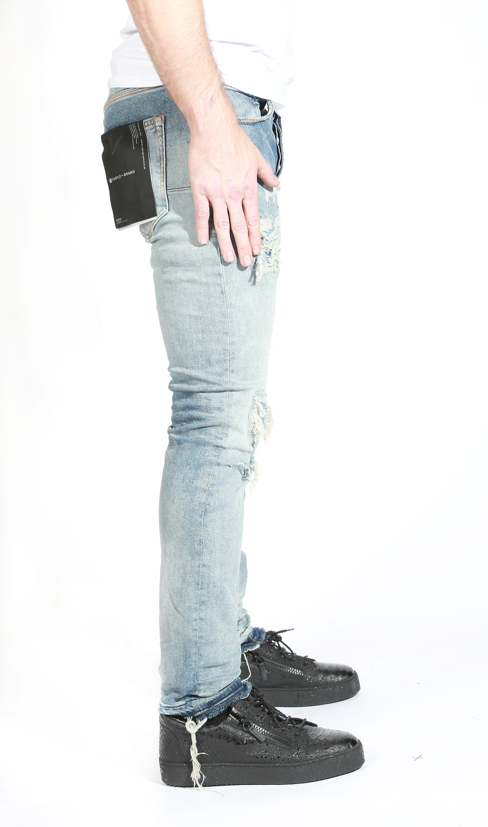 Purple Brand Four Pocket Indigo Jeans in indigo – view 3 of 3