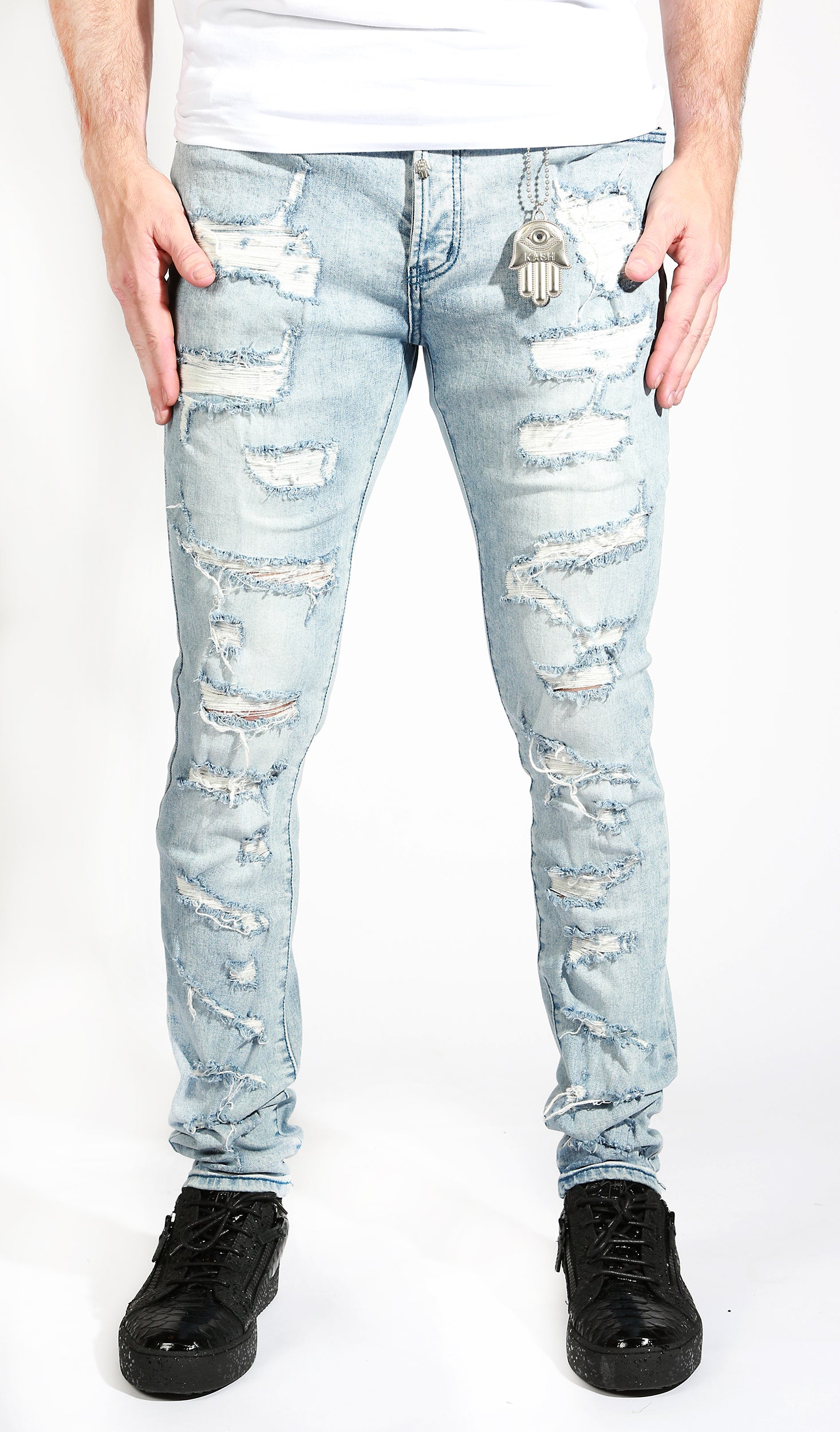 Buy online Mens Slim Fit Distressed Jeans from Clothing for Men by Cinocci  for ₹1320 at 49% off | 2024 Limeroad.com