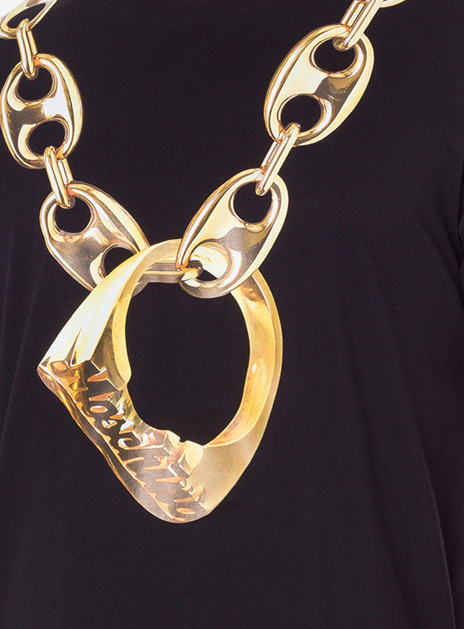 Moschino Chain With Ring Short Sleeve Tee