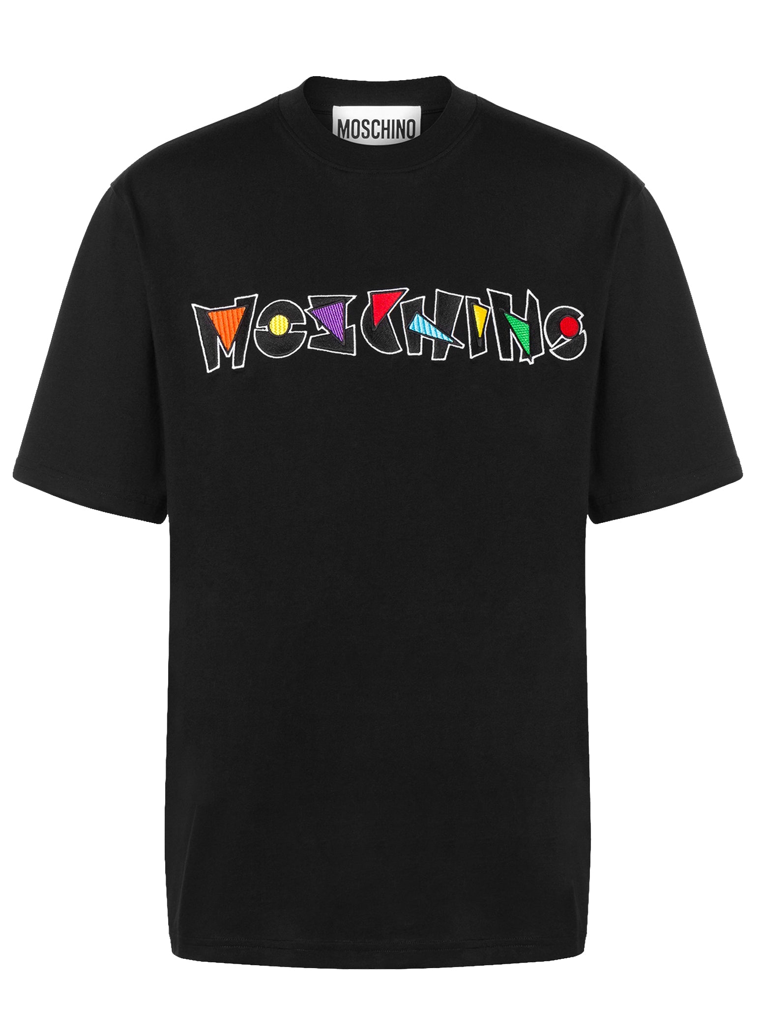 Embroidered Graphic Tee - Black