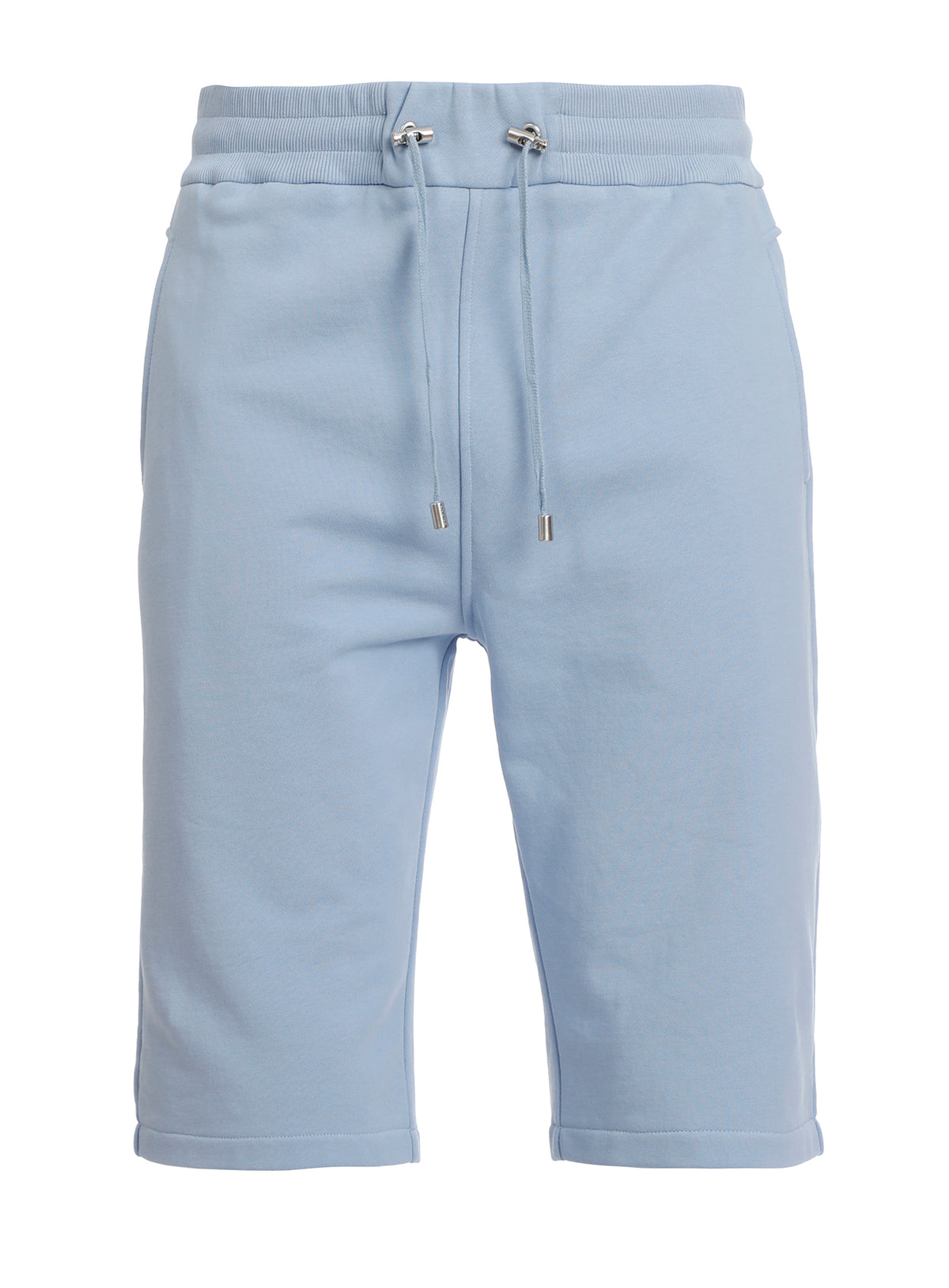 BALMAIN FLOCK BERMUDA SHORTS - BLUE
