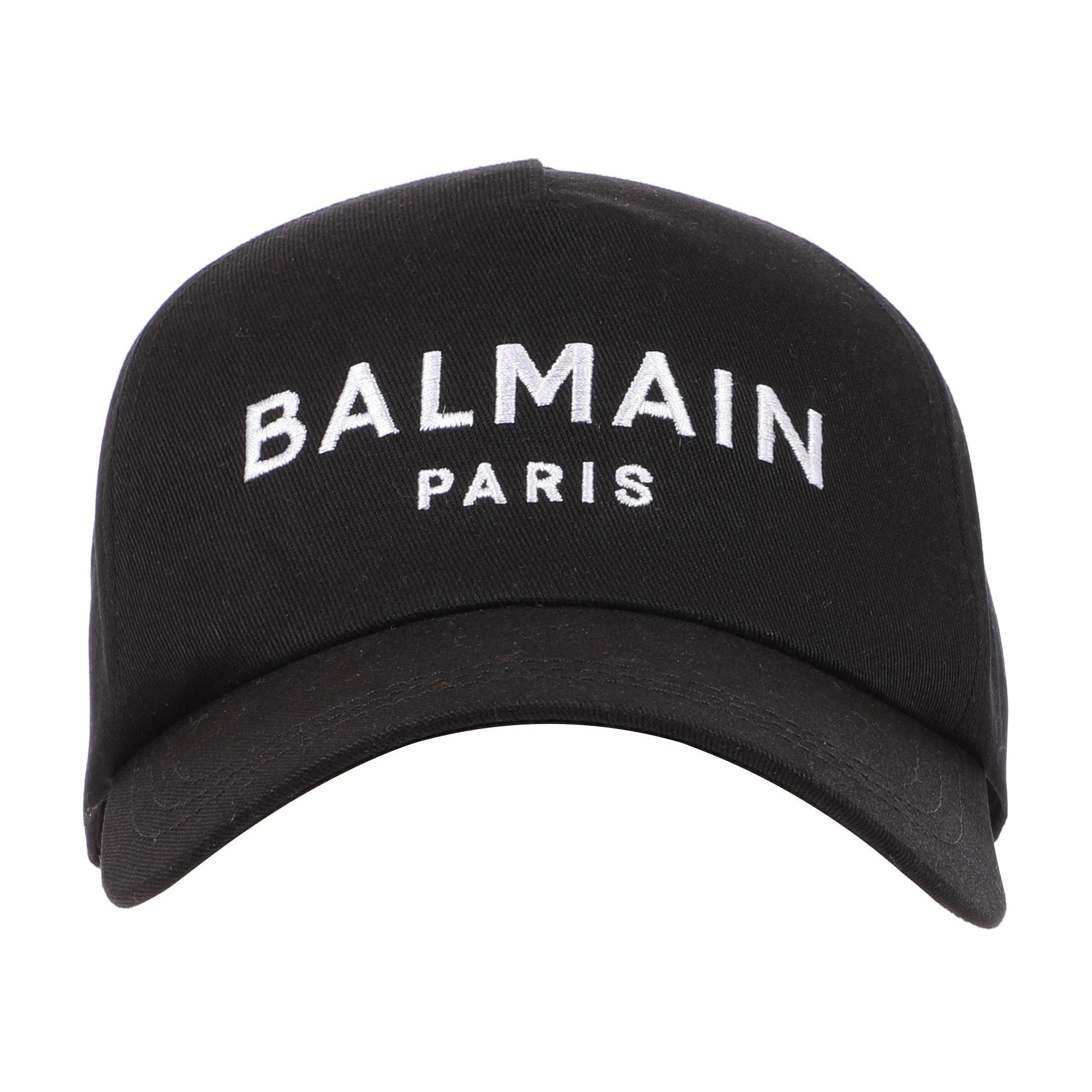 BALMAIN COTTON CAP - BLACK