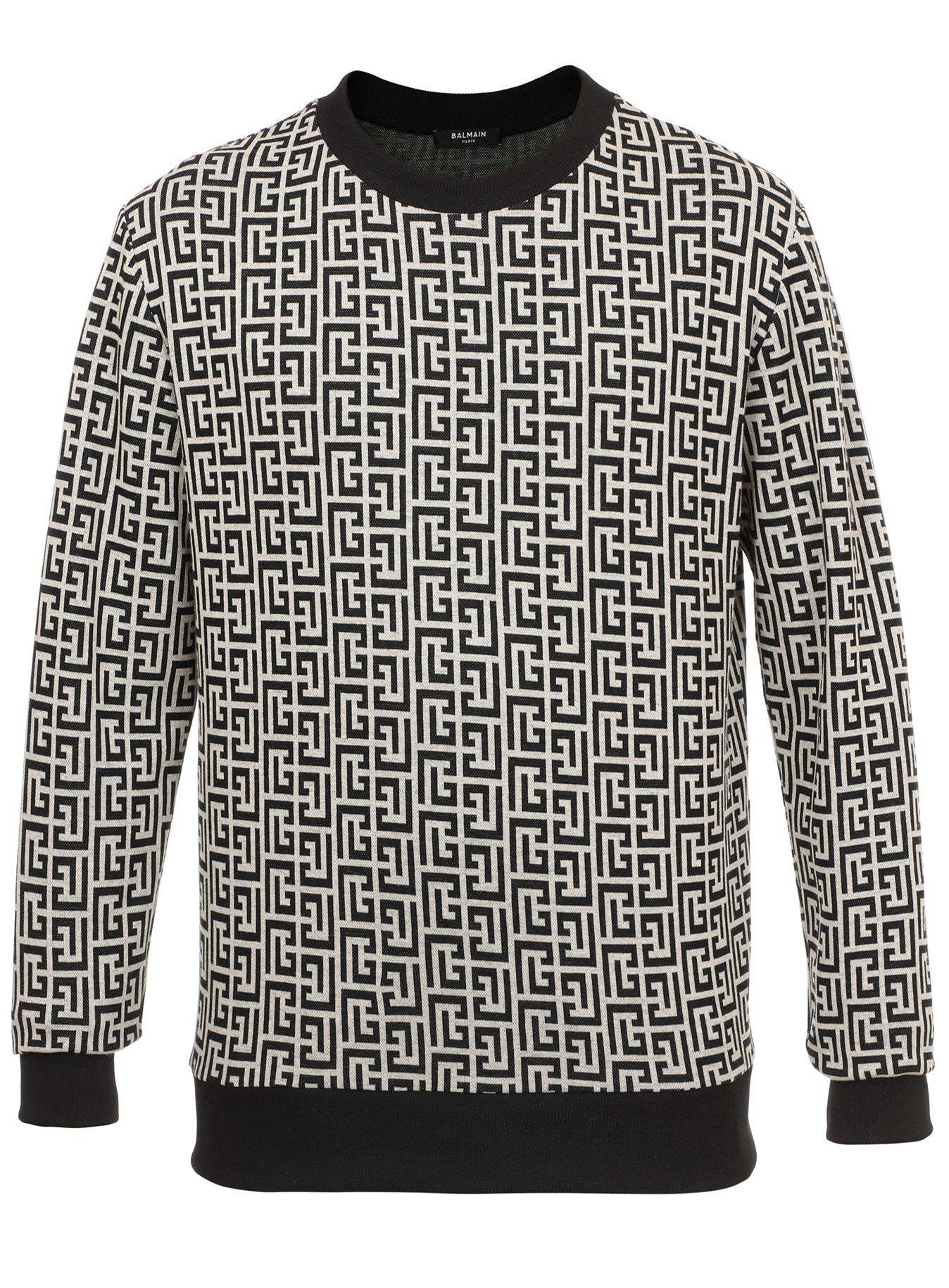 Balmain Monogram Sweatshirt - Black/White 3XL / Black