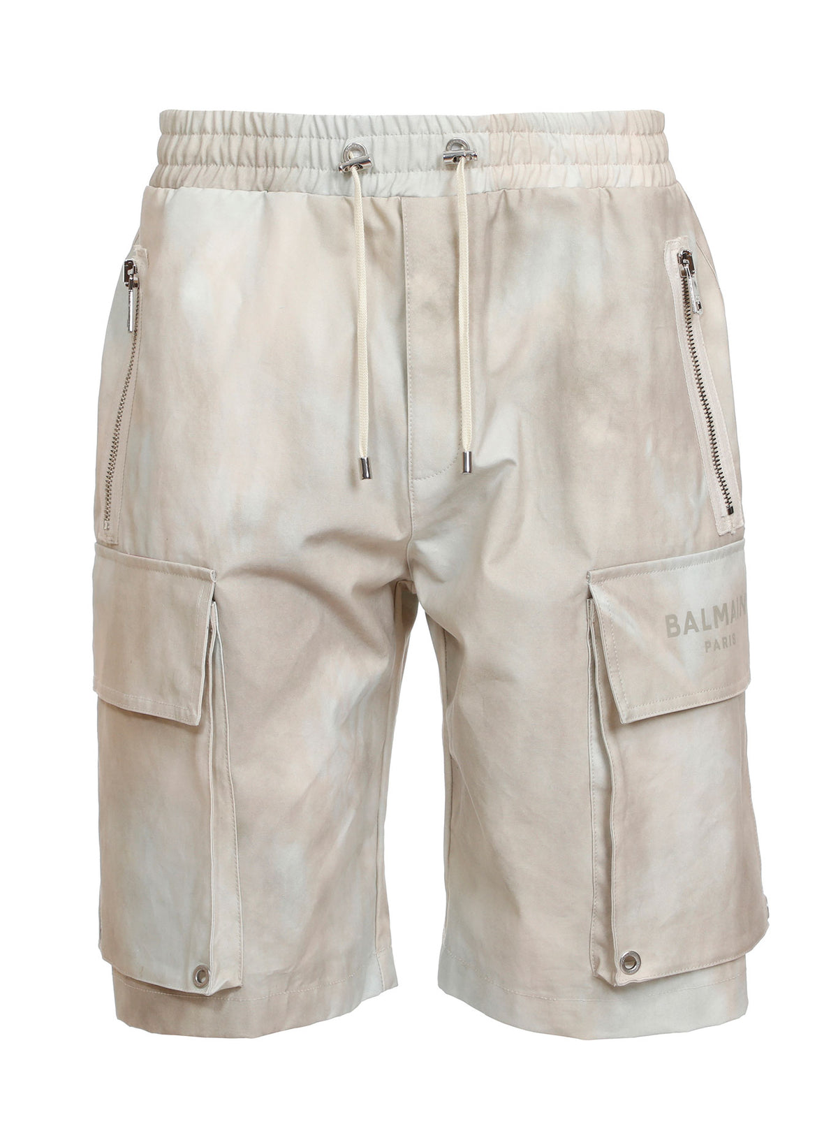 DESERT BALMAIN COLD COTTON BERMUDA SHORT - BEIGE