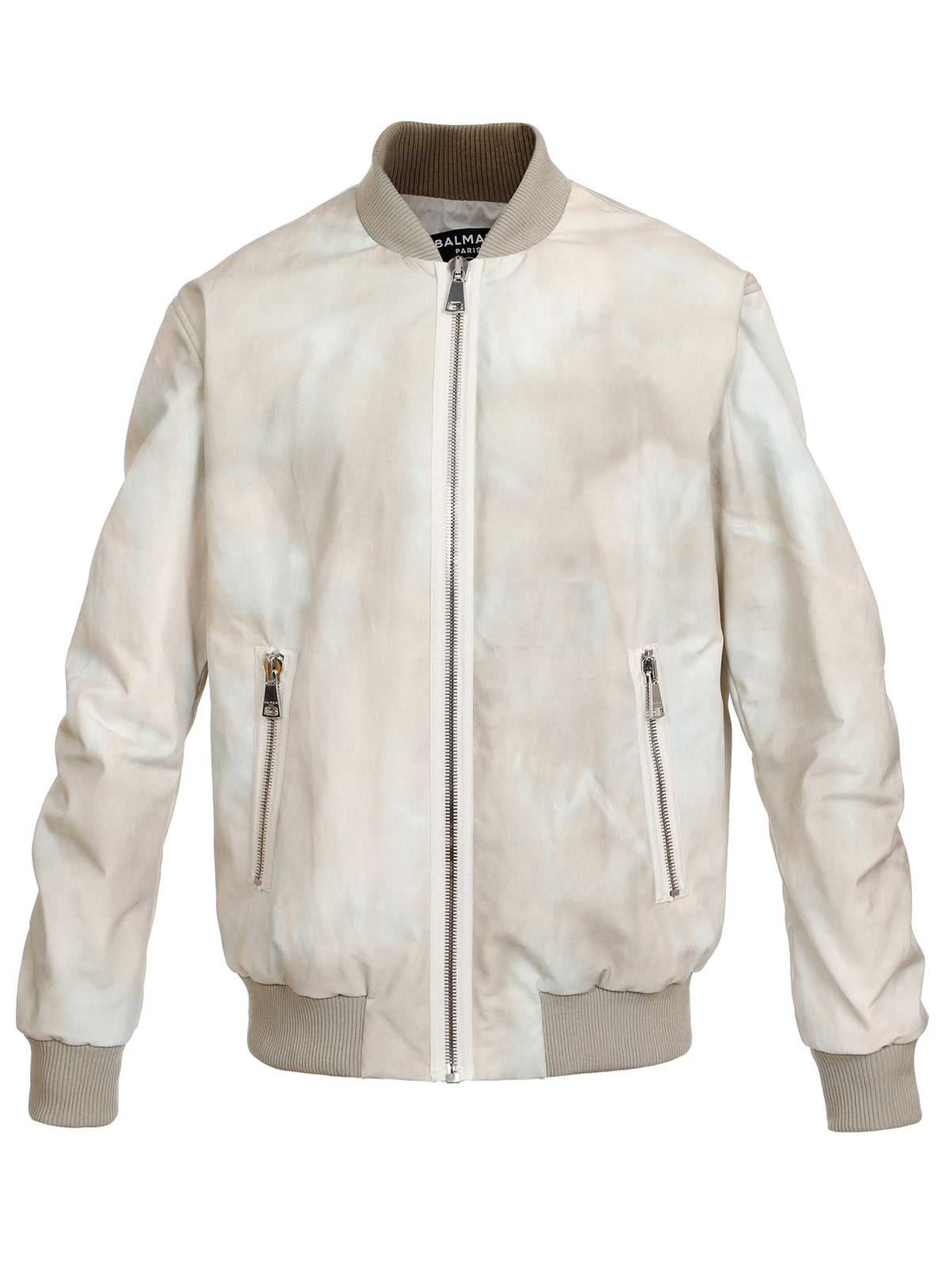 DESERT BALMAIN MULTICUT COTTON BOMBER -  BEIGE