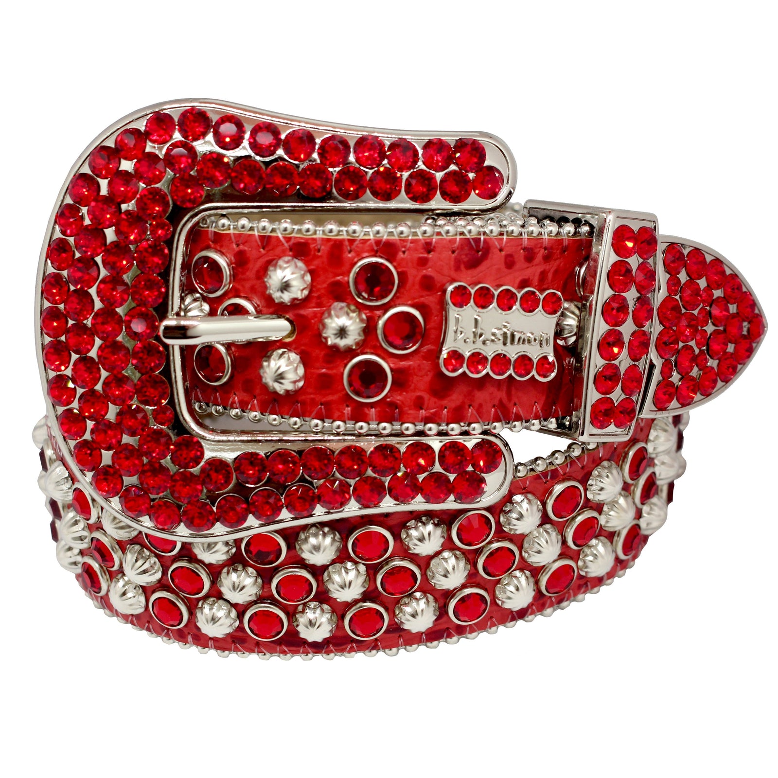 B.B. Simon Red and Silver Crystal Belt – view 1 of 4