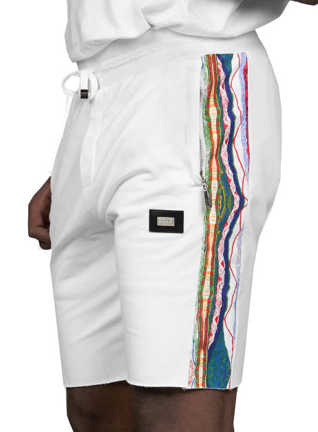 COOGI STRIPED SHORTS - WHITE/CLASSIC