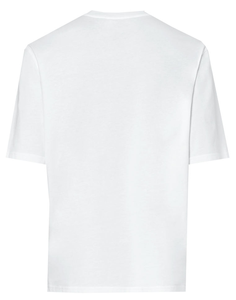 MULTICOLOUR LOGO ORGANIC JERSEY T-SHIRT - WHITE