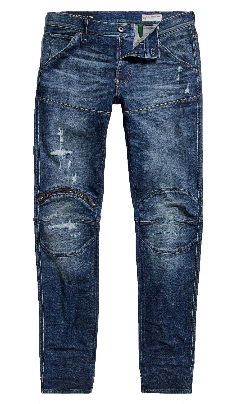 G-Star RAW 5620 3D Zip Knee Skinny Jeans in worn in stratos restored – view 1 of 1