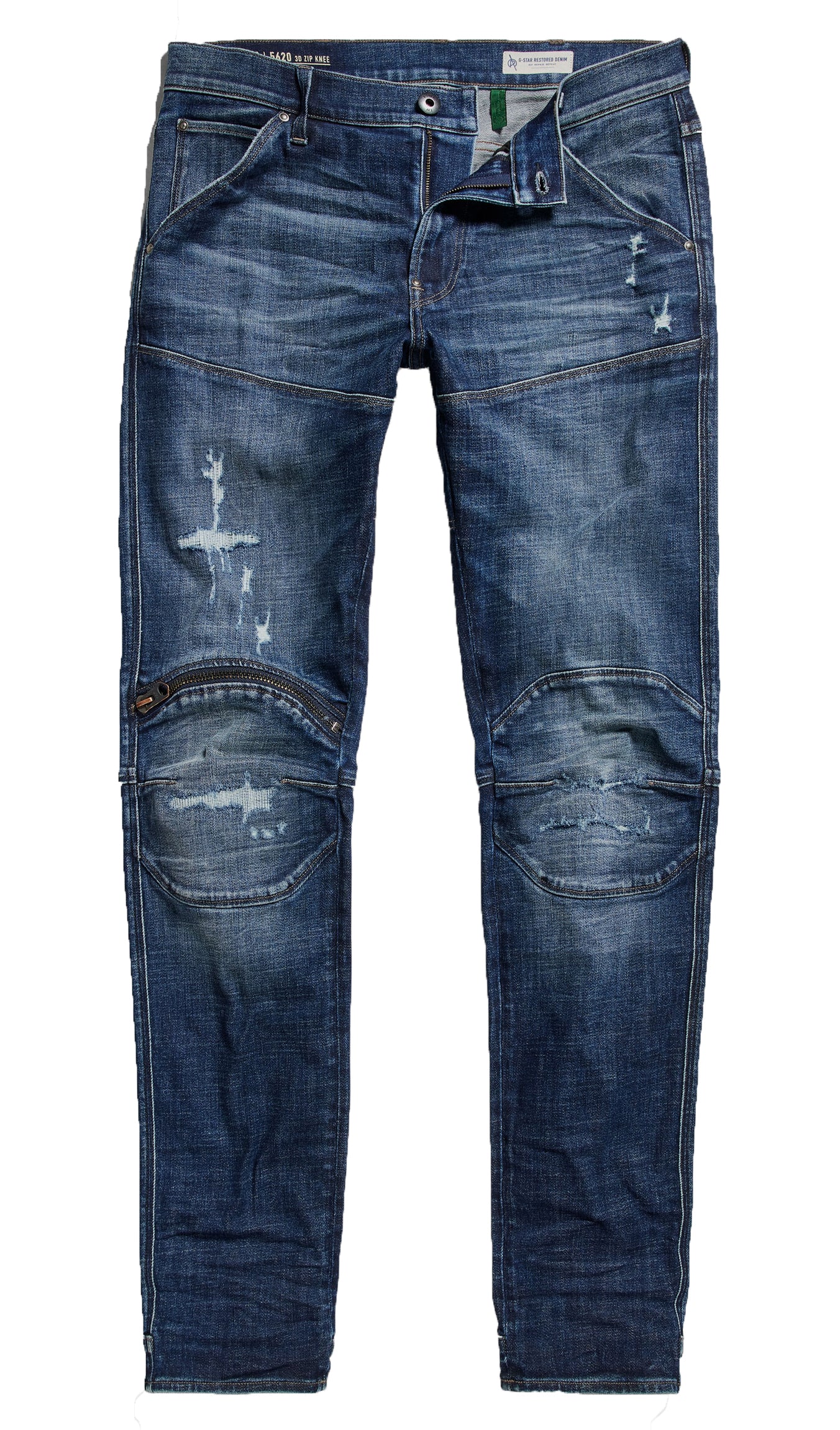 G-Star RAW 5620 3D Zip Knee Skinny Jeans in worn in stratos restored – view 1 of 1