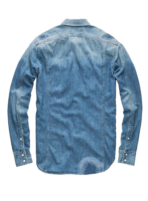 G-Star Raw 3301 Graft Shirt L/S in green-cast indigo – view 2 of 2