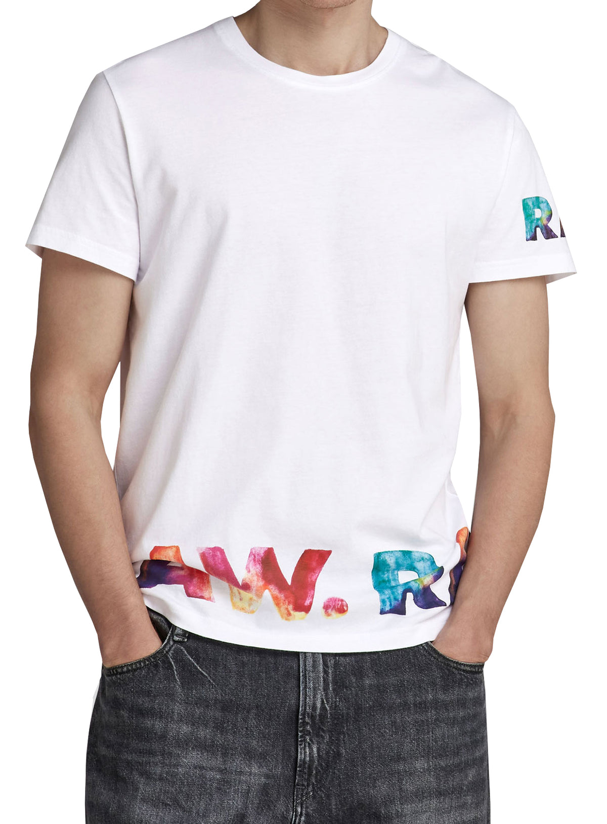 RAW REPEAT R T S/S - WHITE
