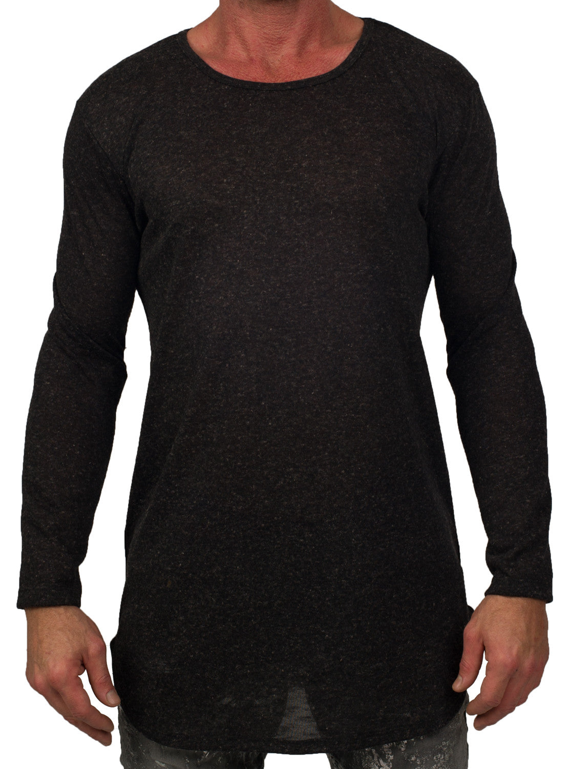 Kash Elongated Charcoal Knit Sweater – view 1 of 6