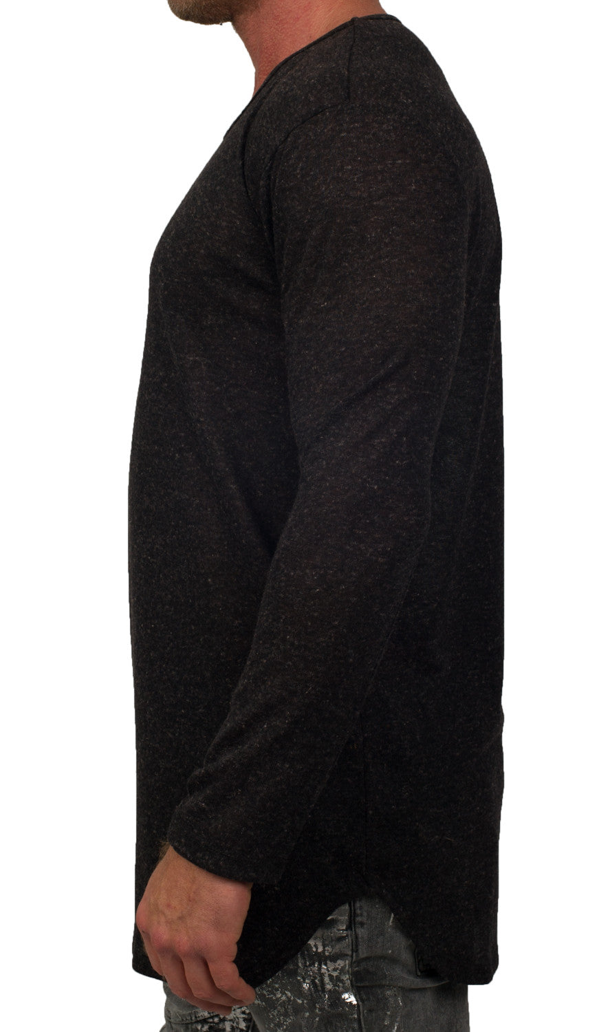 Kash Elongated Charcoal Knit Sweater – view 2 of 6