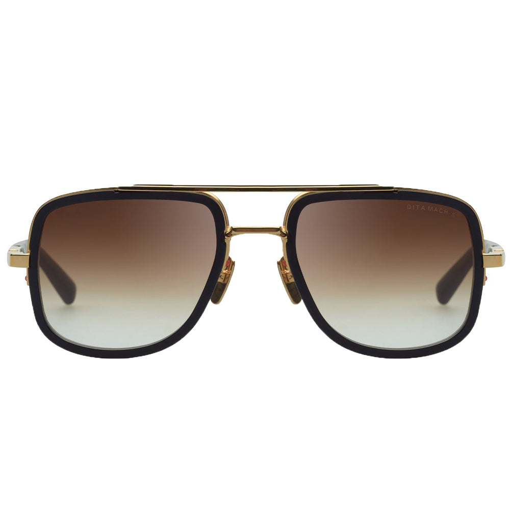 DITA Mach-S Sunglasses in yellow gold and matte black – view 1 of 2
