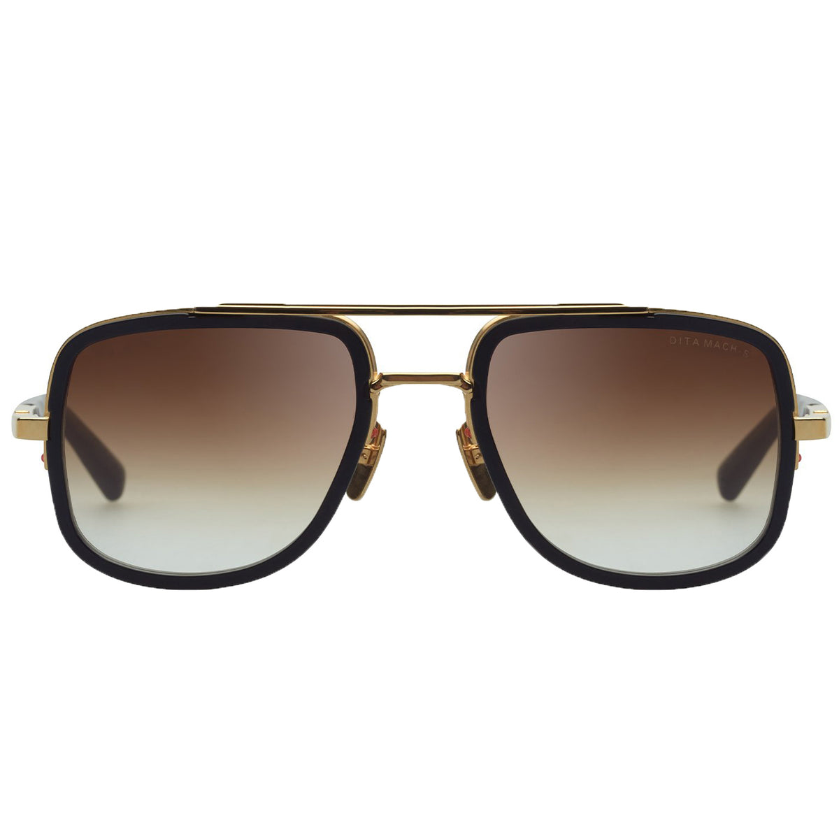 Dita MACH-S // Yellow Gold -Matt Black w/ Dark Brown to Clear Gradient