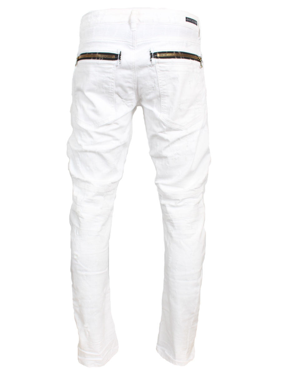 Rockstar Derrick Biker Jeans | White