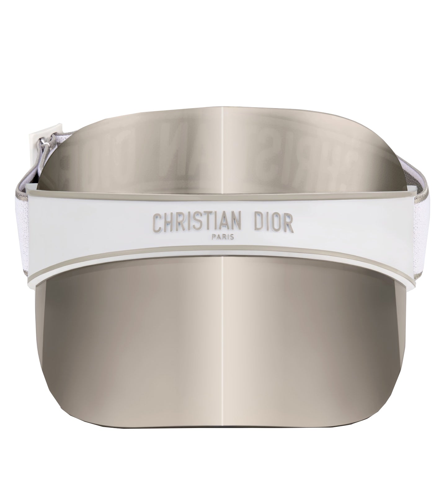 White jacquard stretch band with gray Christian Dior signature