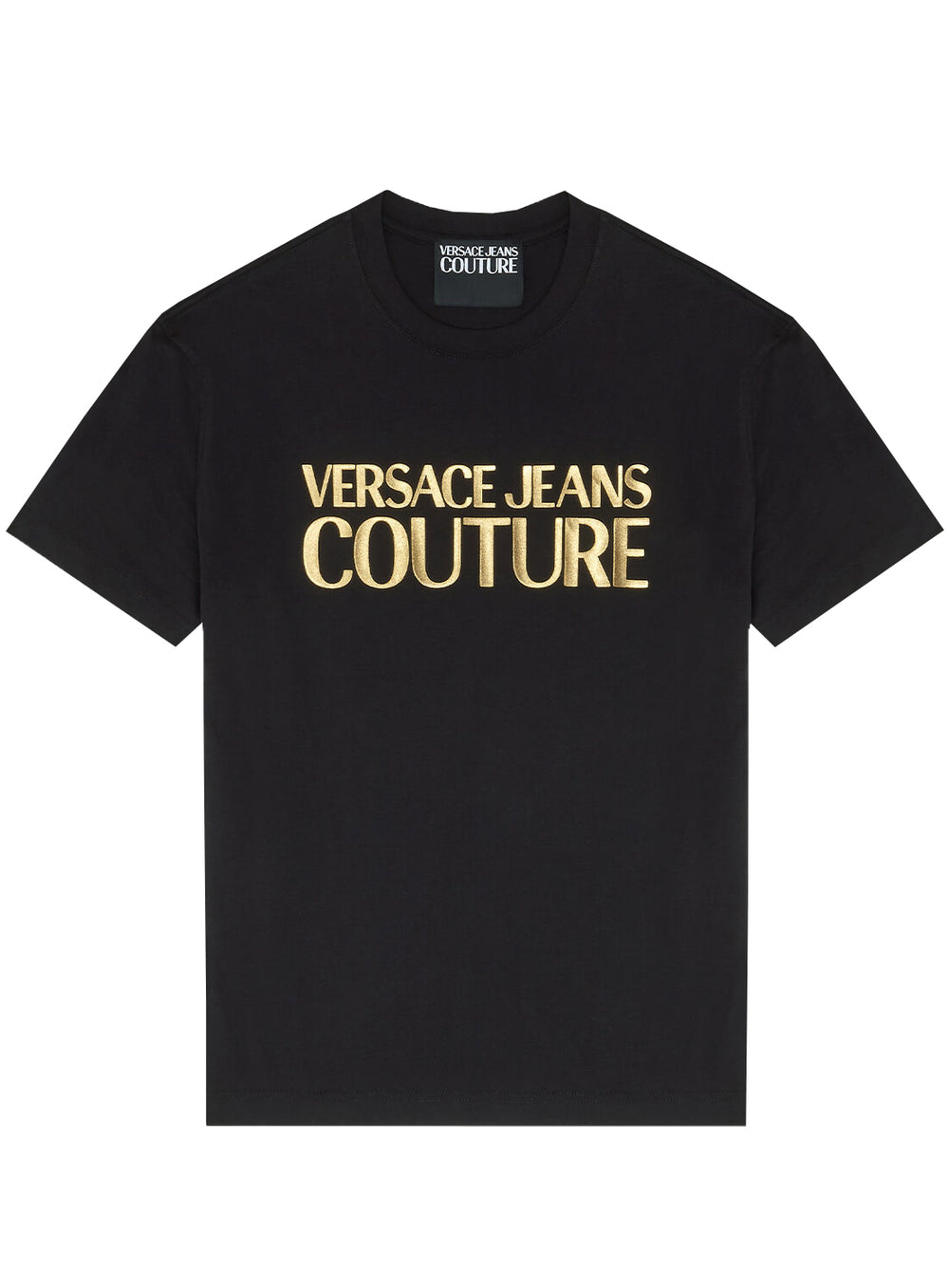 Versace Jeans Couture Men's Logo Tee in Black and Gold – view 1 of 3