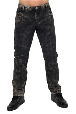 Embellish Mark Biker Black Denim