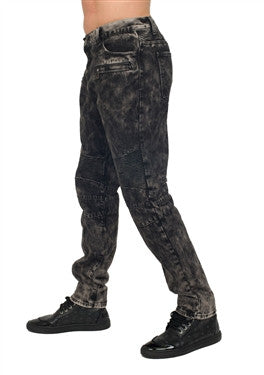 Embellish Mark Biker Black Denim