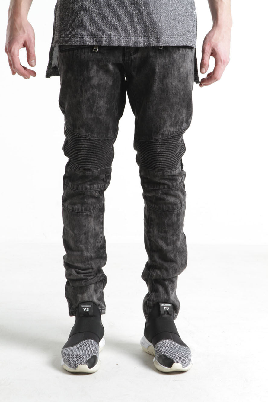 Embellish Mark Biker Black Denim