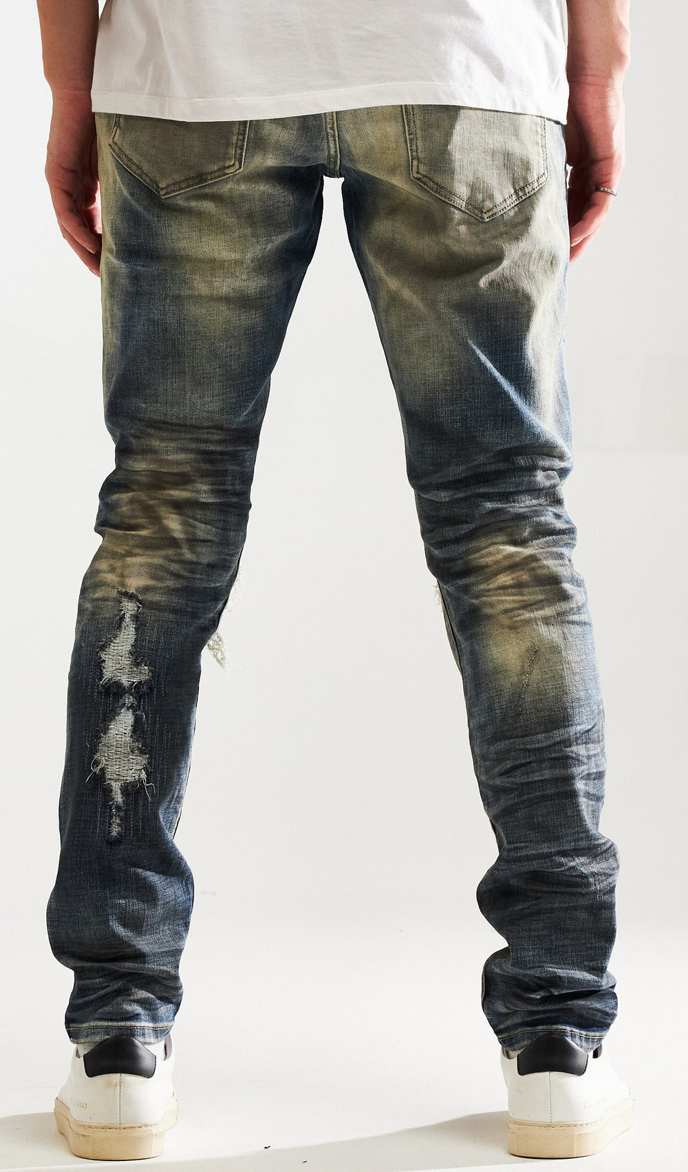 Embellish Vlad Rip & Repair Denim in blue wash – view 2 of 2