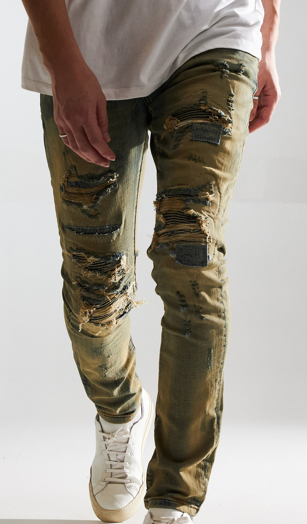 Embellish Trevino Rip and Repair Jeans in Light Blue – view 3 of 3