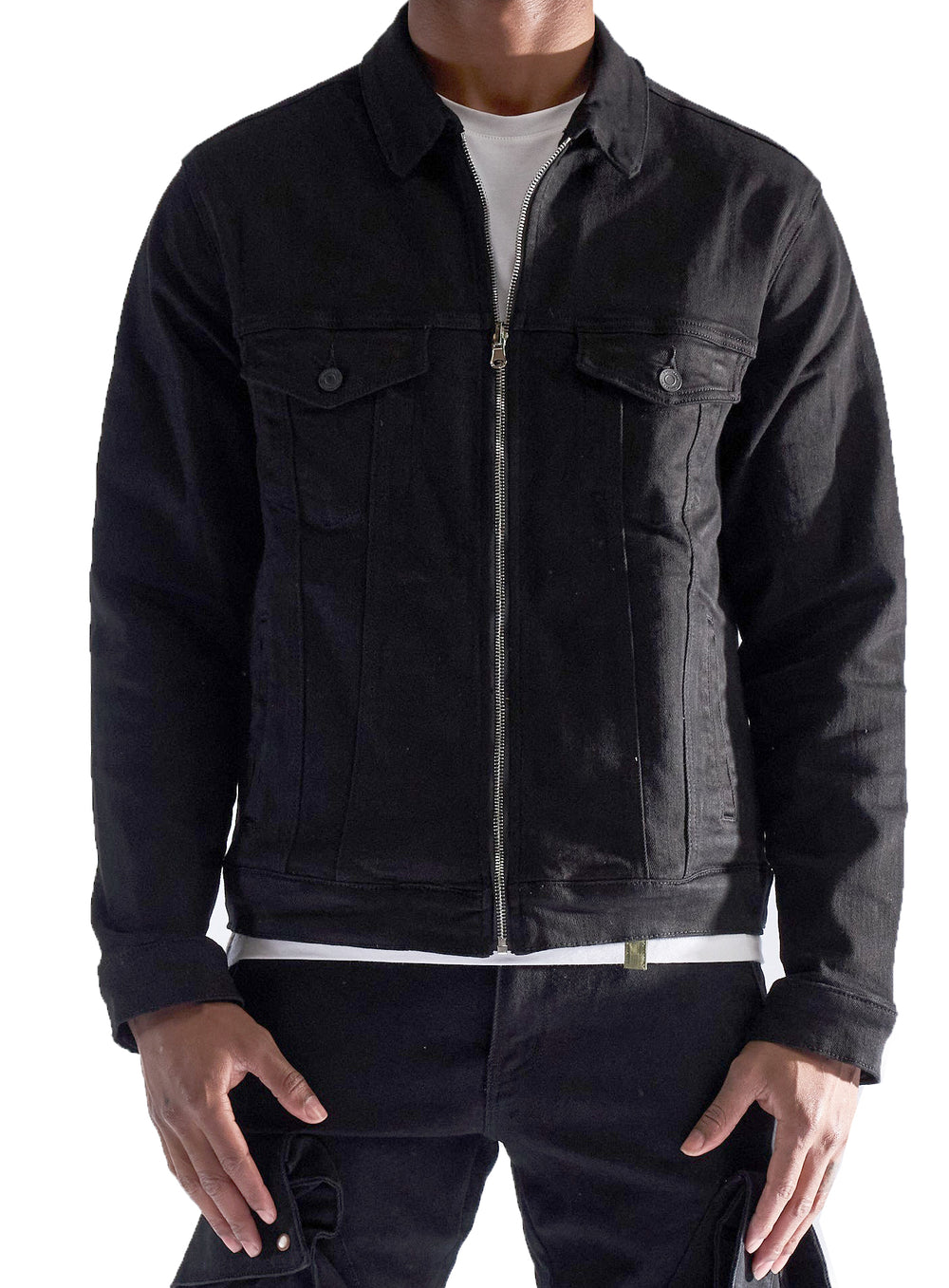 Embellish Bounty Reversible Jacket in black and olive – view 2 of 4
